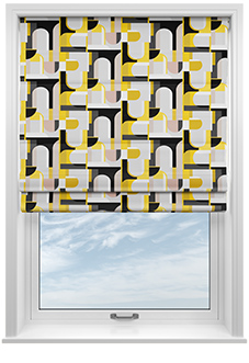 Archways, Yellow - Roman Blind